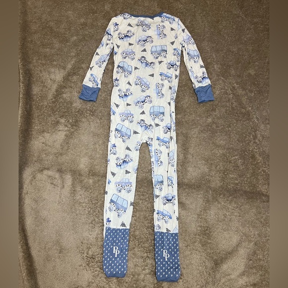 Posh Peanut Franklin One-Piece Convertible Footie 2T EUC Cars and Trucks print - Picture 5 of 14